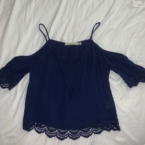Blue crop top